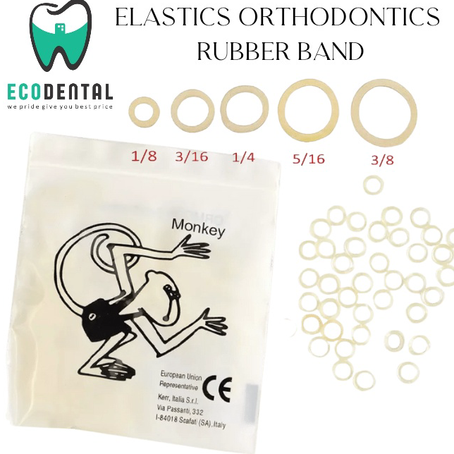 ➦➮✶✺ Dental Orthodontic Elastics Karet Elastik Ortho Ormco Style Isi 100pc