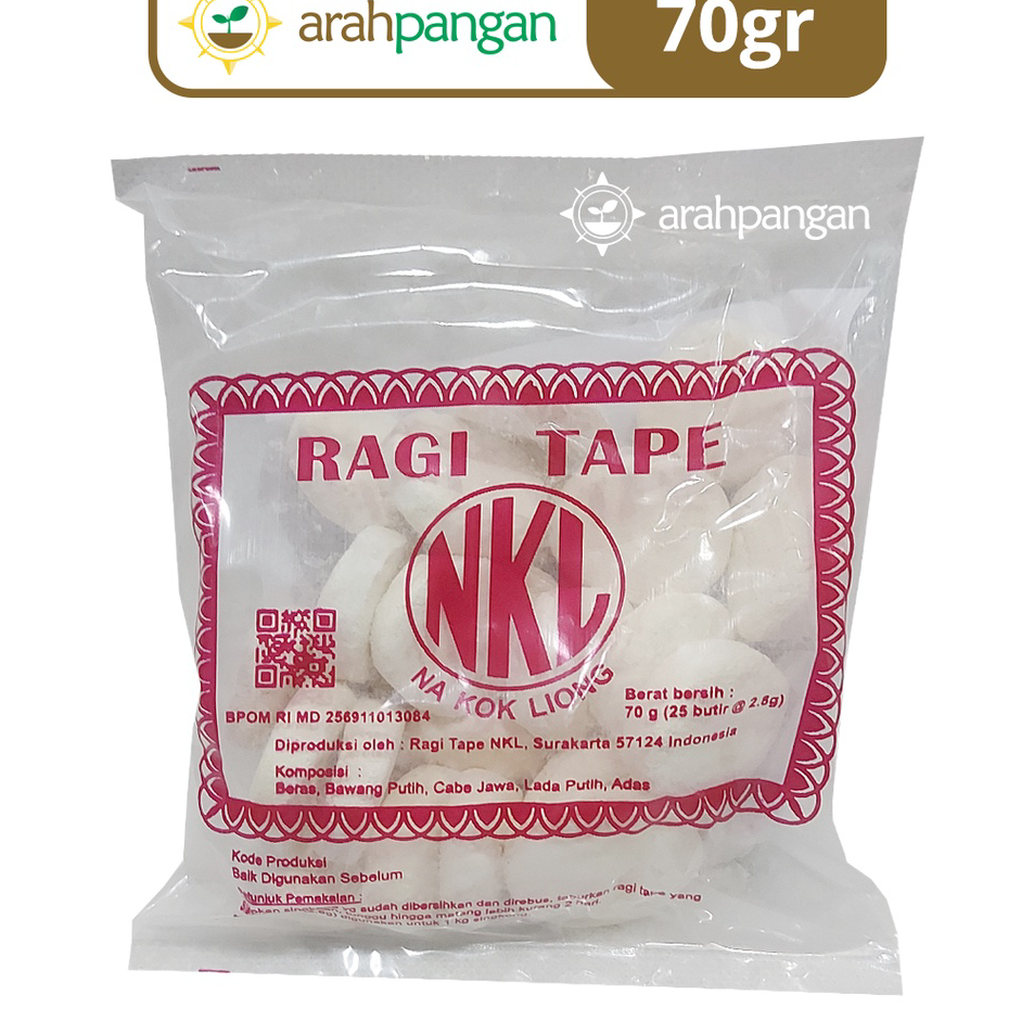 

Dijual Ragi Tape NKL 25 Butir 70gr Kirim Sekarang