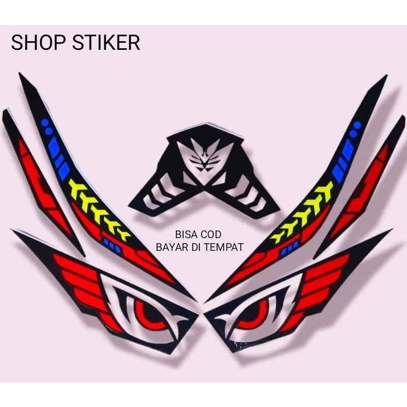 Sticker stiker lampu alis dan mata elang VARIO 150 OLD TAHUN 2016-2017