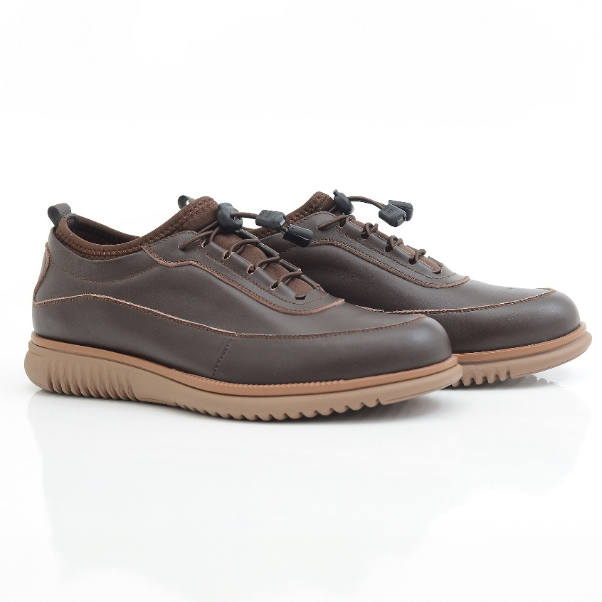 Sepatu Kulit Sneaker Pria Original Volve Wave Leather Capucino