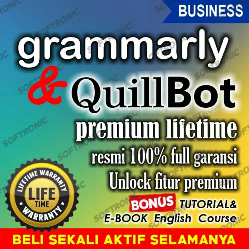 Quillbot & Grammarly Grammar Premium Lifetime Account FULL GARANSI + Tutorial