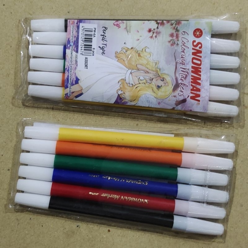 

Spidol Snowman Marker Pencil tupe 6 pcs