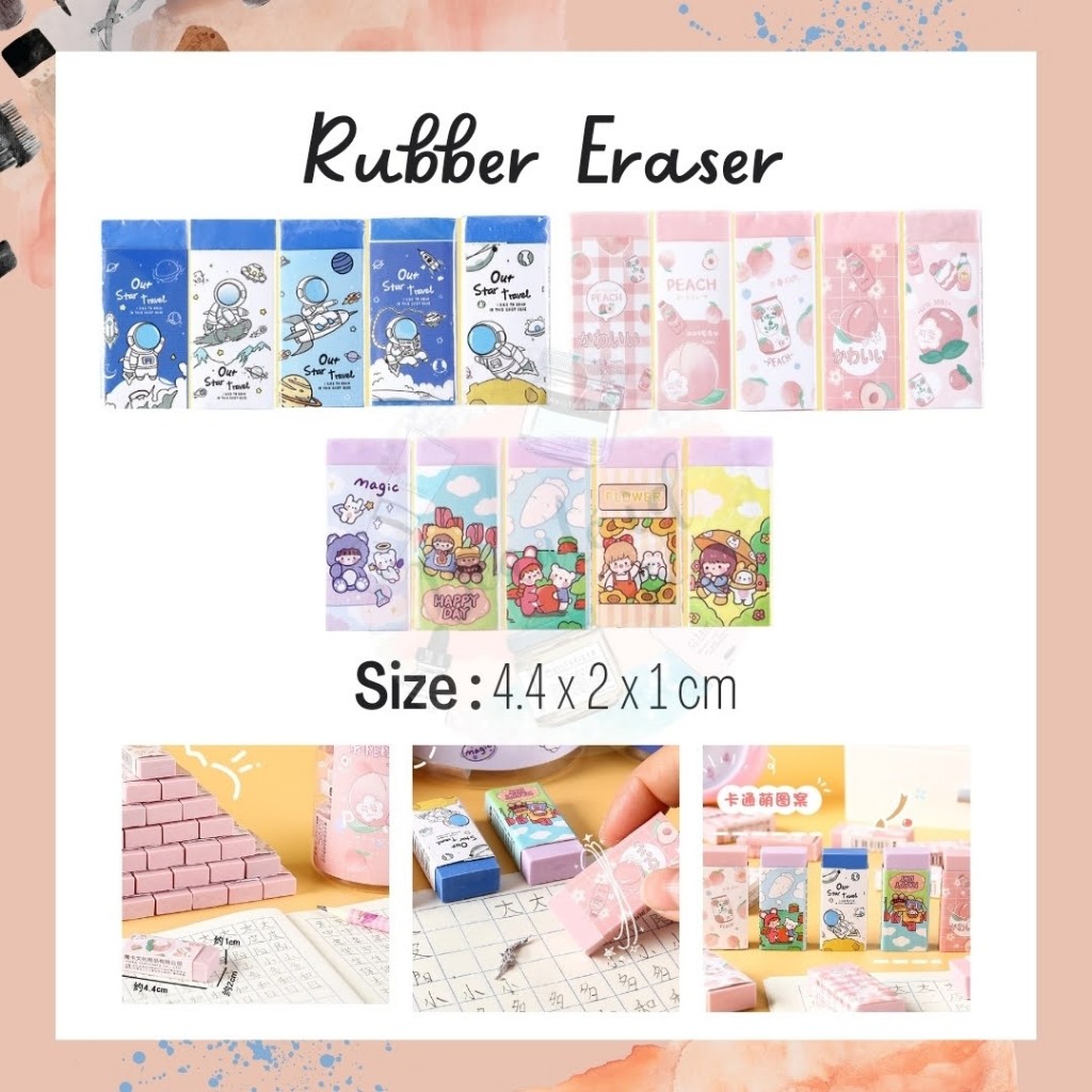 

[ 1 PCS] Penghapus Pensil Rubber Eraser Untuk Perlengkapan Sekolah Anak Model Lucu Warna Menarik Perlengkapan Kantor