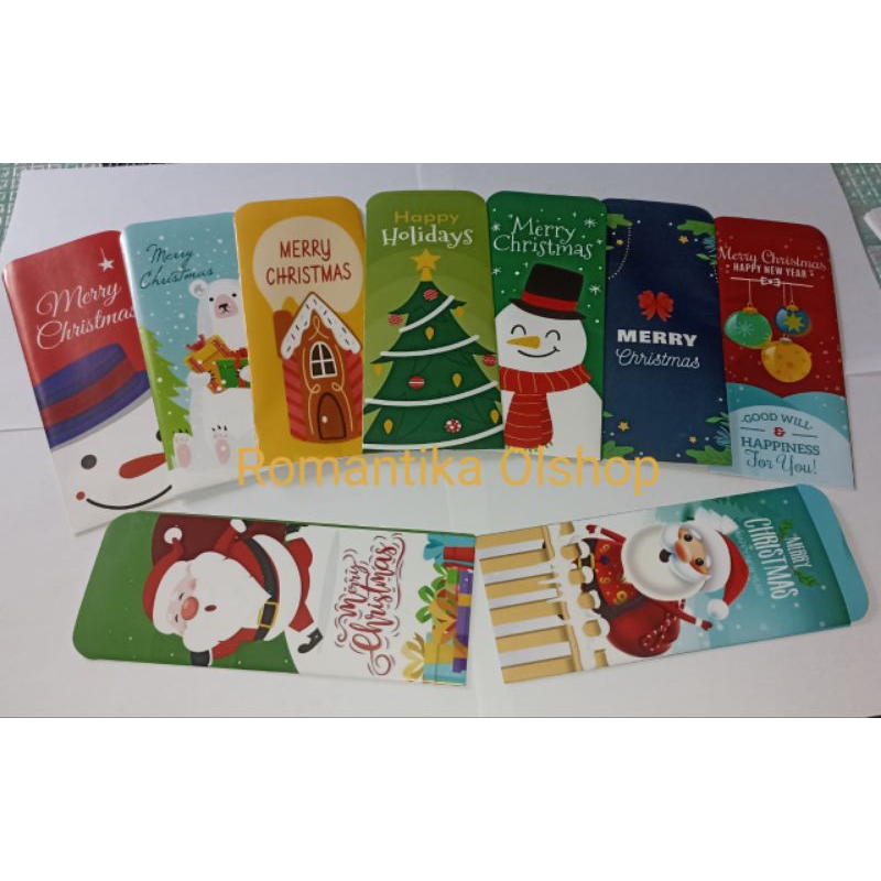 

RO | Amplop Natal Jumbo/Panjang Uang tanpa di lipat bisa pilih motif isi 10pcs