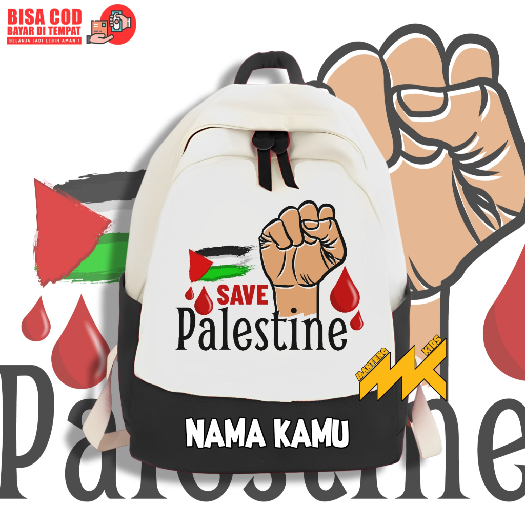 Tas Anak TK SD Free Palestine Save Palestina / Ransel Anak Free Palestina