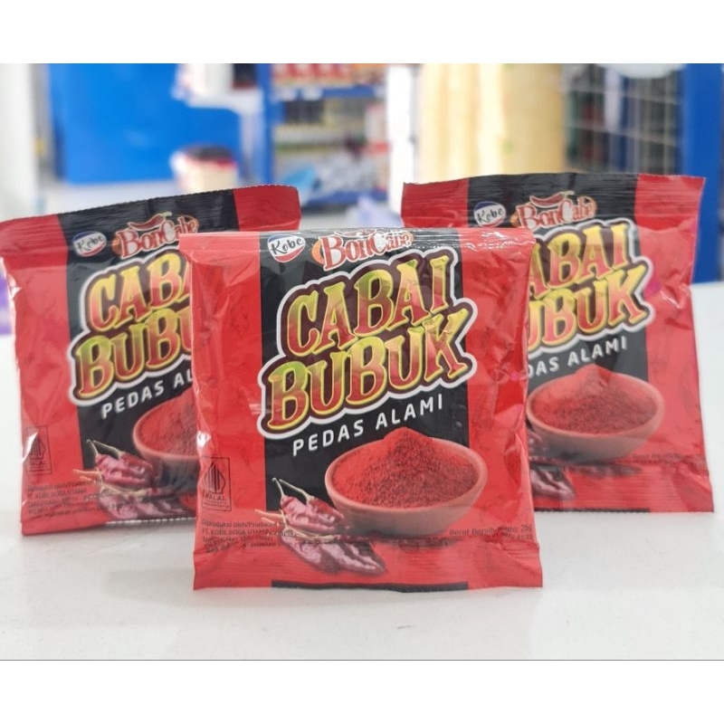 

Kobe Cabai Bubuk 25gr/Bubuk Cabe Kobe 25gr/Chili Powder/Cabai Bubuk Alami 25gr Kobe