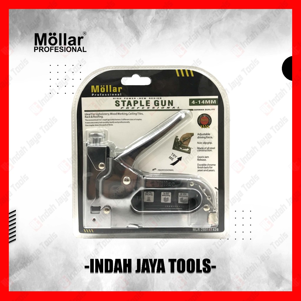 

MOLLAR Staples Gun Tacker 3 in 1 - Stapler Jok Tembak Hekter 3 Way