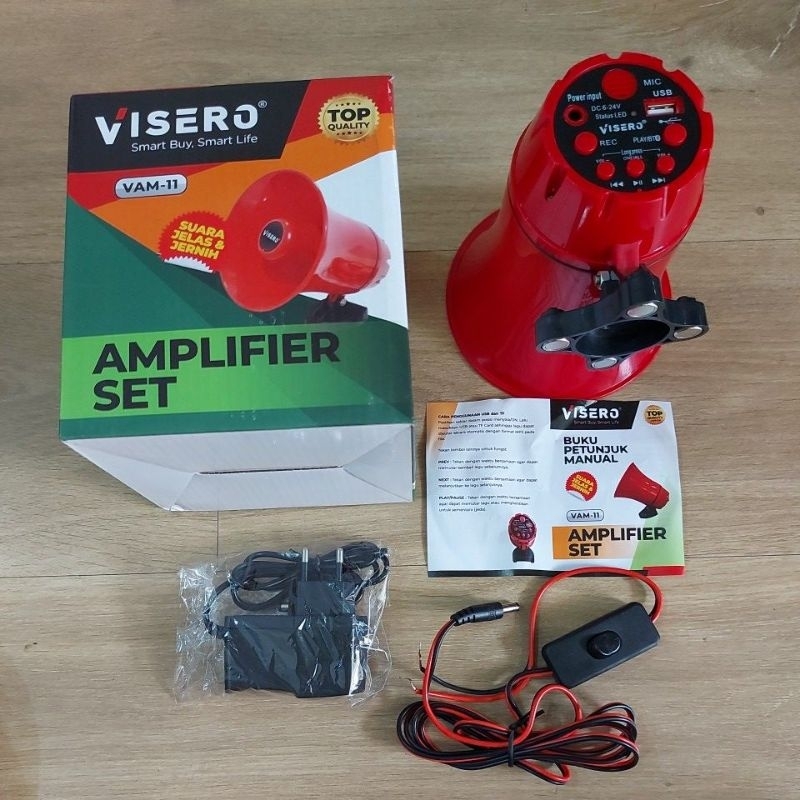 Visero Vam 11 Amplifier Set - Toa Mini Pengeras Suara + Adaptor Speaker Toa Amplifier Set Visero VAM
