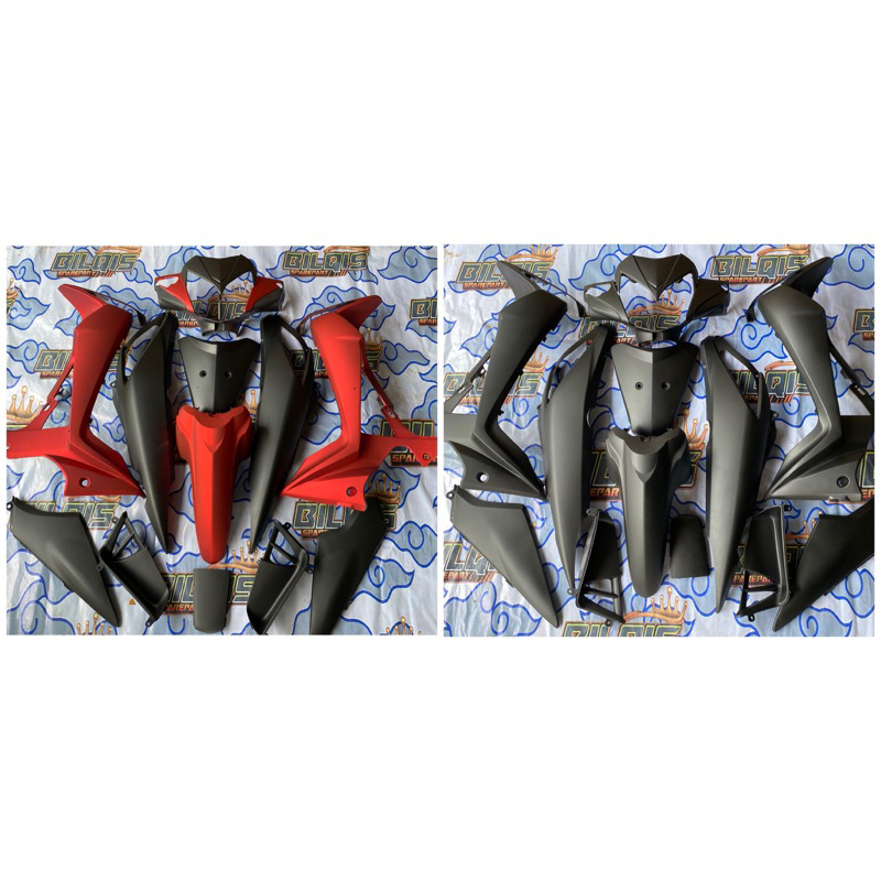 MURAH cover full body halus supra x125 R / batman karburator merah doff