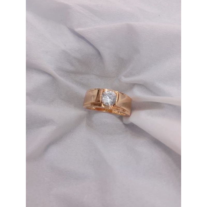 Cincin solitaire berlian imitasi // cincin kawin // cincin soulmate // cincin berlian replika