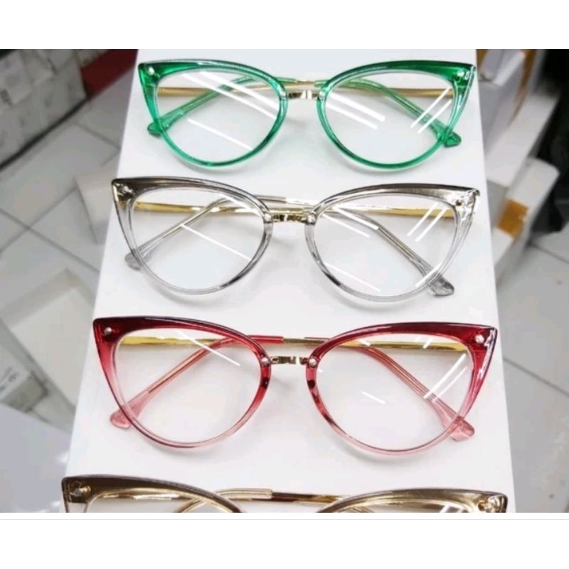 Kacamata cat eye TERBARU . wanita fashion |fotocromic minus| Bluecromic minus|