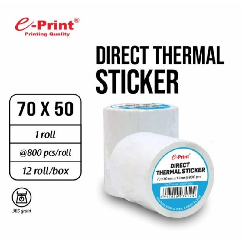 

eprint e print direct thermal sticker label barcode 70x50 70 x 50 mm