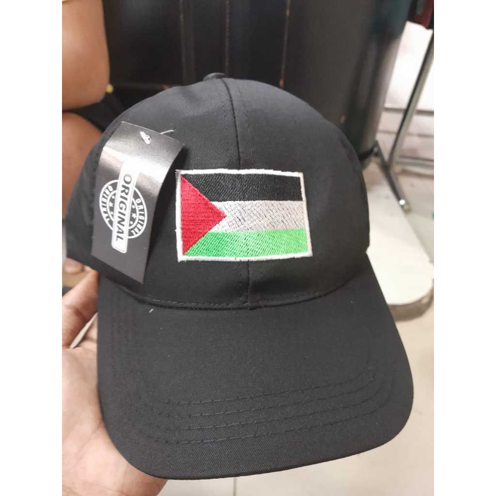 Topi Baseball Unisex Bordir Palestina Bahan Drill // Topi Distro Logo Palestina Higt Quality.