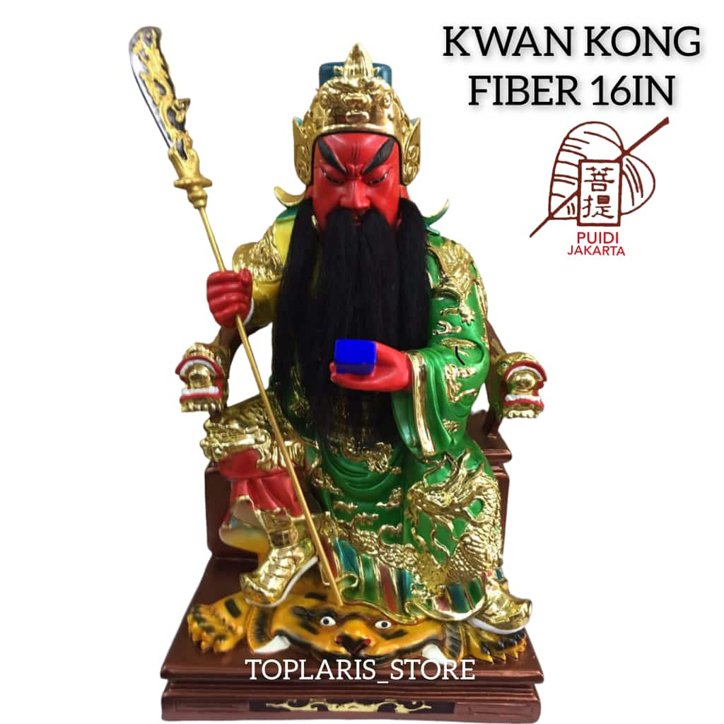 Patung Dewa Kwan Kong 16in