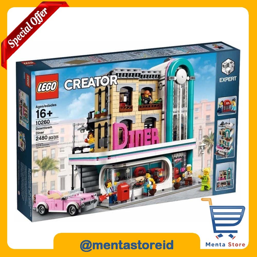 LEGO Creator 10260 Downtown Diner Building Model Exclusive Rare Find