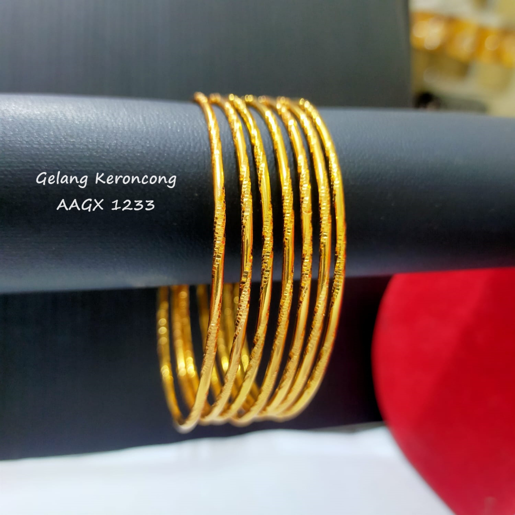 Gelang Keroncong / Gelang Dubai / Gelang Lapis Emas AAGX1233