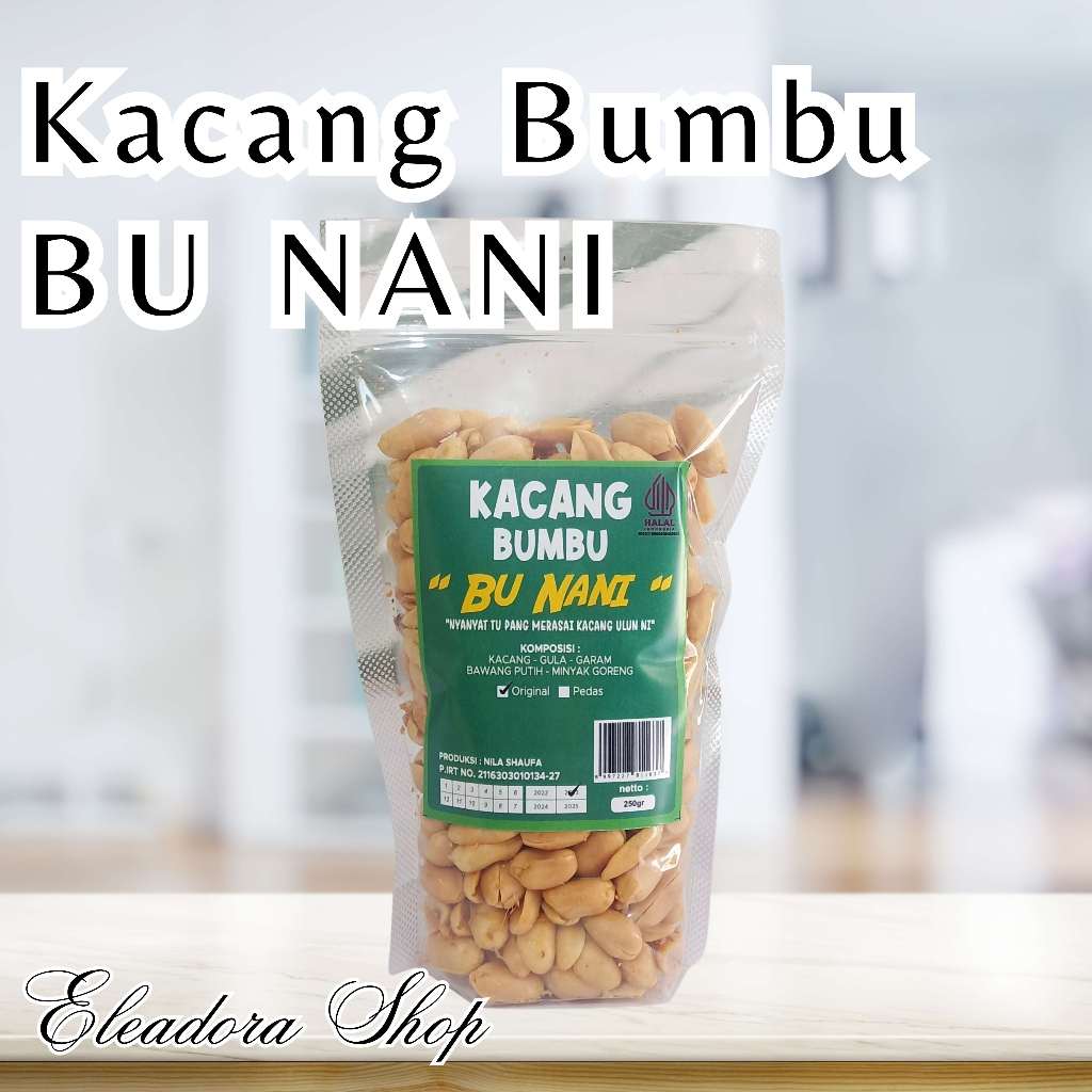 

Kacang Bumbu Bu Nani - Kacang Bumbu Asli Banjarbaru - Kemasan Standing Pouch