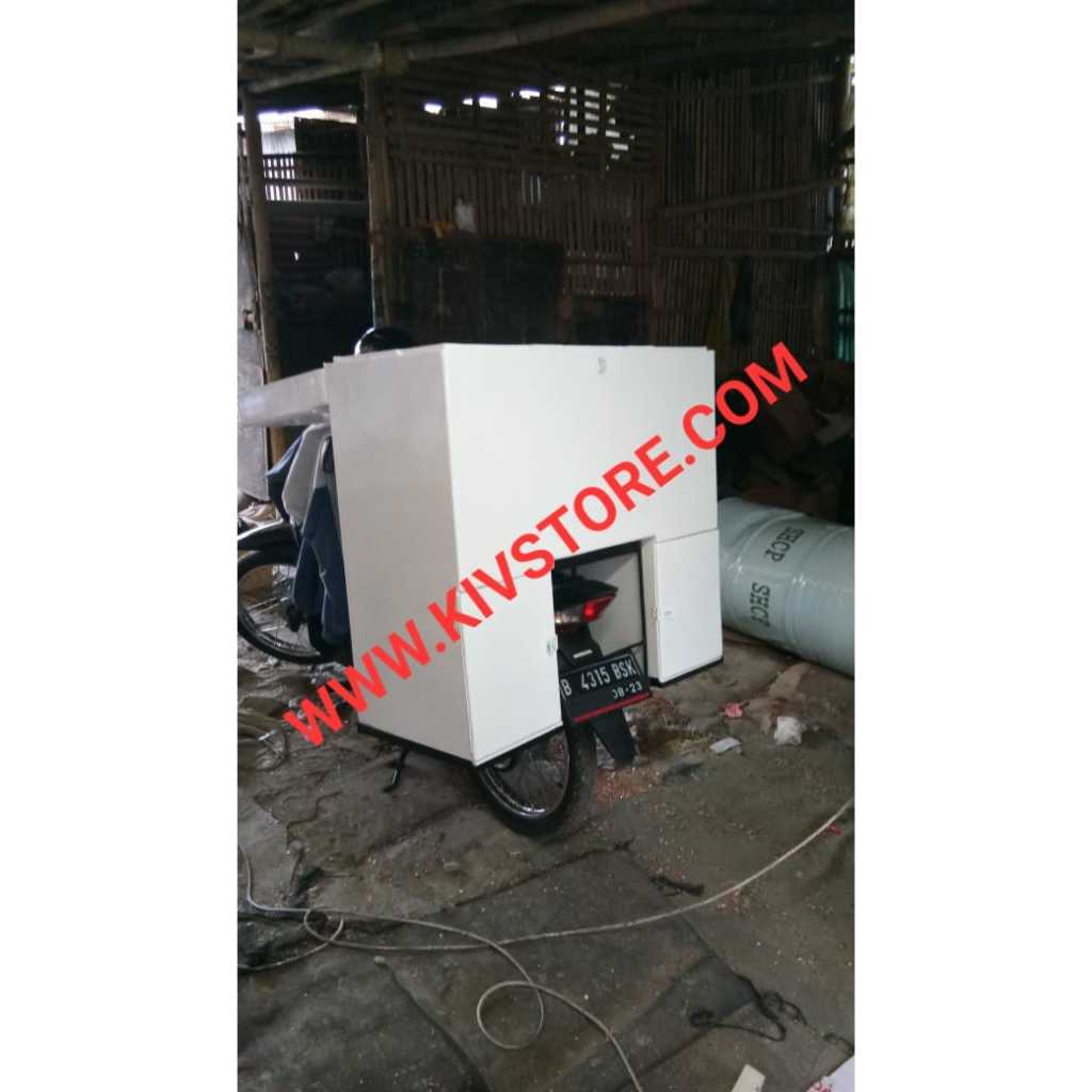 box delivery motor atau kotak pengantar fiberglass motor