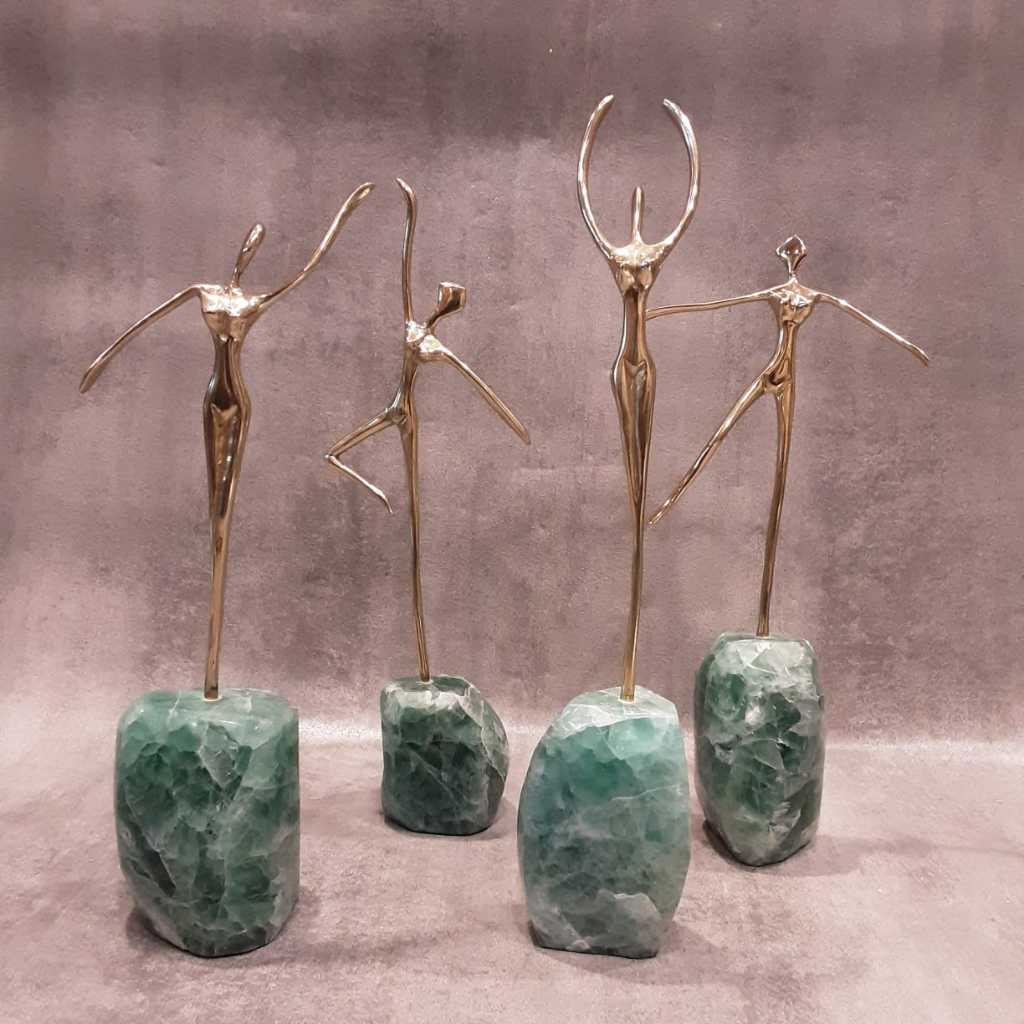 Hiasan Meja Balet Batu Hijau