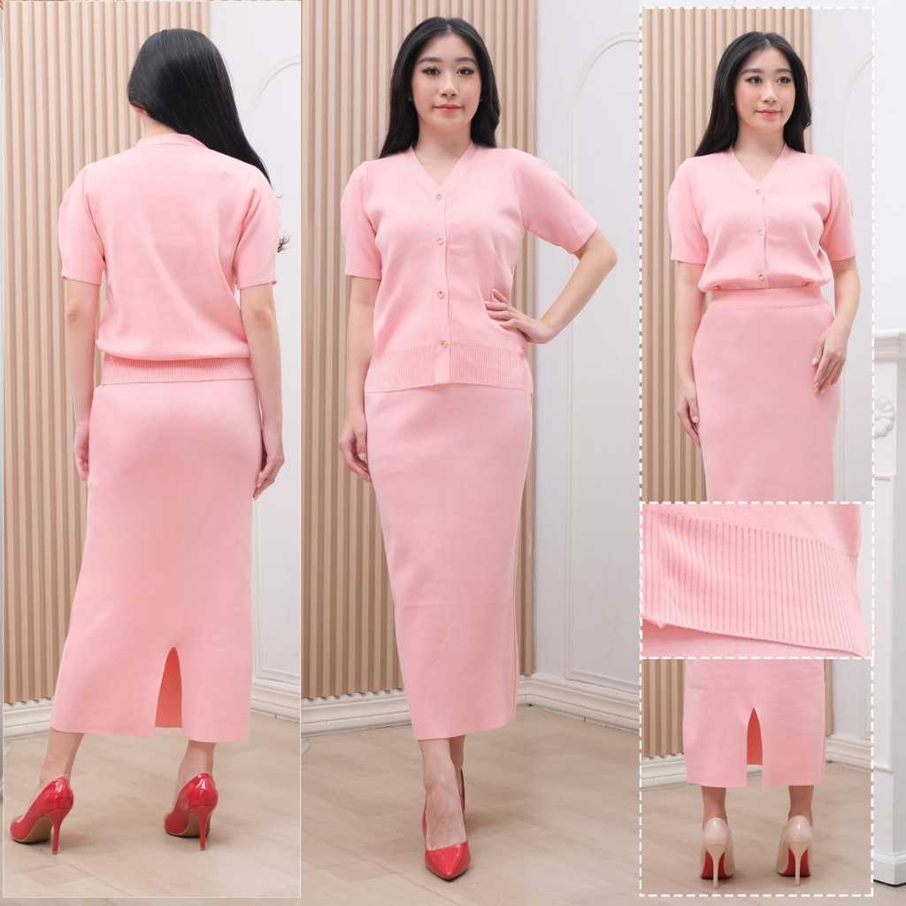 setelan Baju&Rok | setelan wanita bahan rajut | setelan 2IN1wanita korea