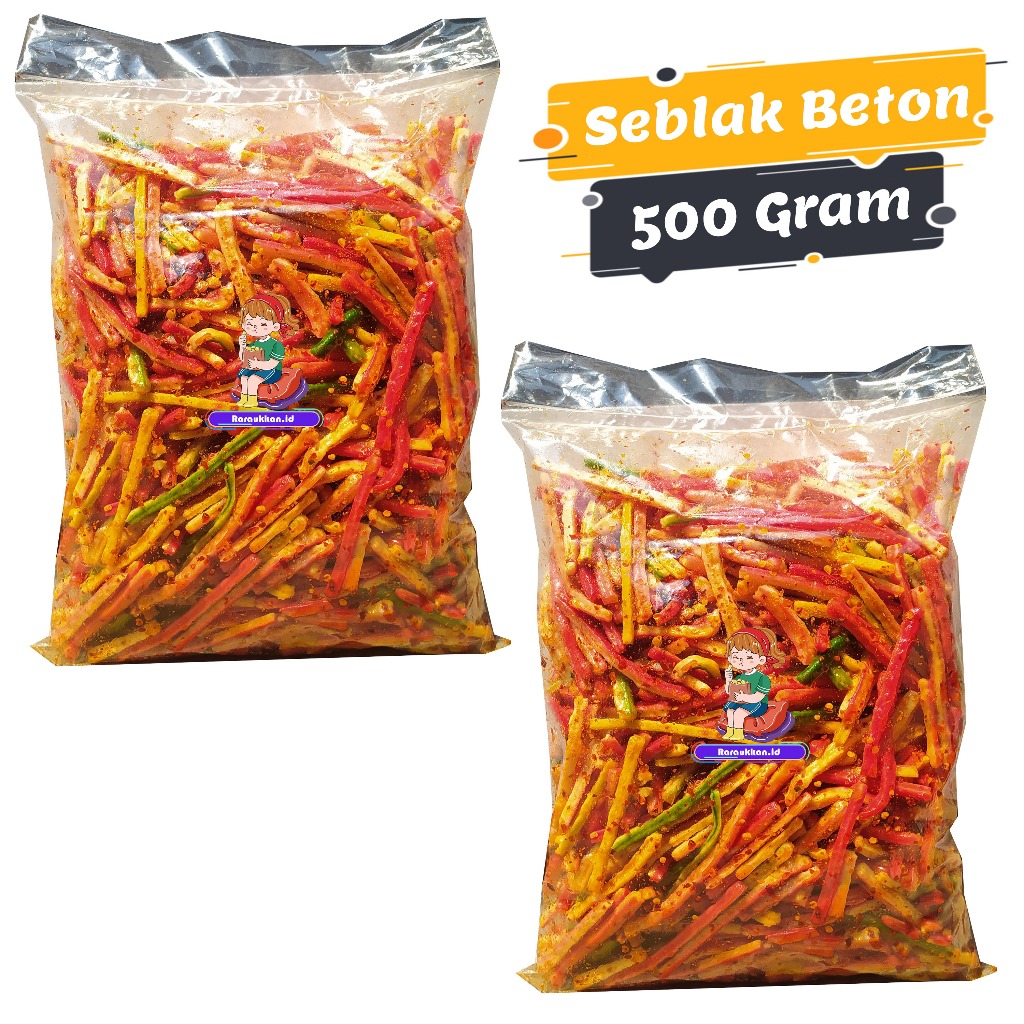 

Seblak beton extra pedas daun jeruk bumbu berlimpah / kemasan sedang 500 gram