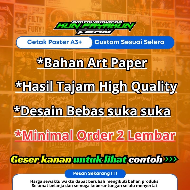 

Cetak Poster Custom A3/A3+ | Desain bebas sesuai permintaan