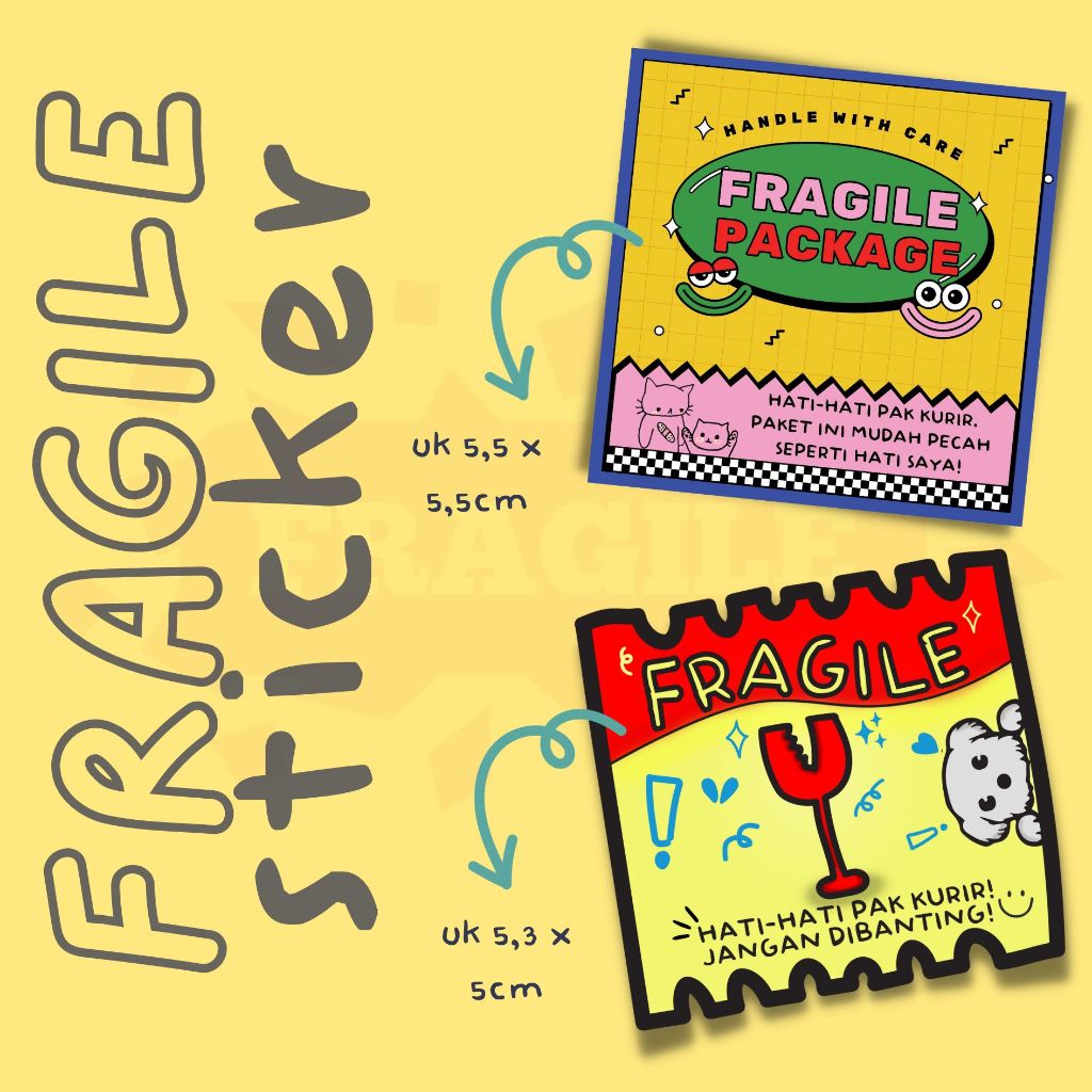 

[READY STOCK] FRAGILE STICKER