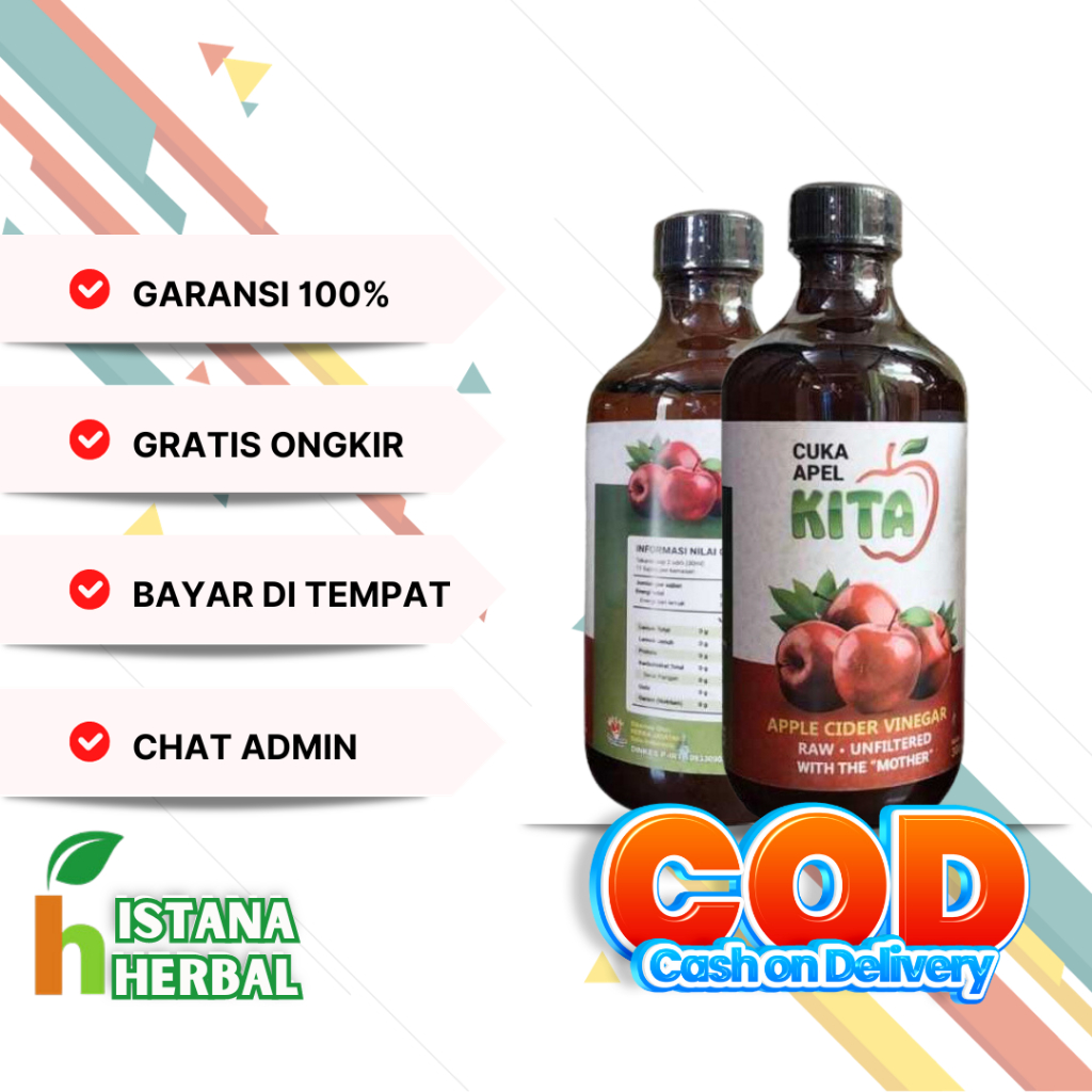 

Cuka Apel KITA Orginal Cuka Apel Organik Alami Cuka Apel Batu Malang KITA Untuk Diet