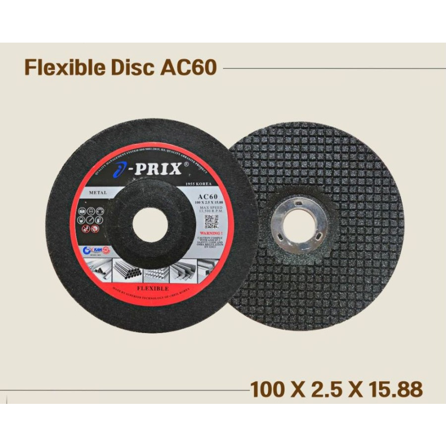 I-Prix Iprix AC60 Batu Gerinda Mata Potong Poles Wheel Fleksibel Disc Iprix AC60