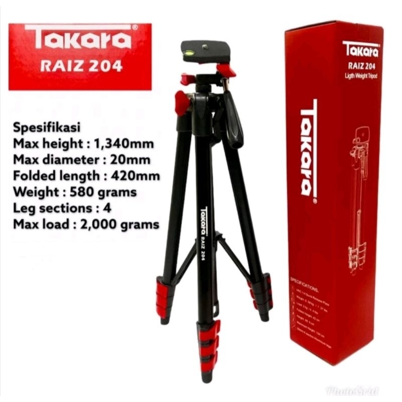 TRIPOD TAKARA RAIZ 204 TRIPOD HP /KAMERA