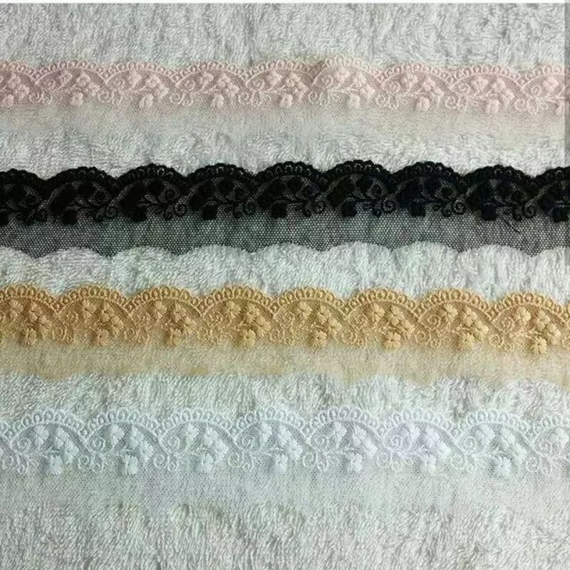 Renda Tile tule thile tyle bunga bordir rajut brokat baju kebaya mukena gamis per roll 15yard