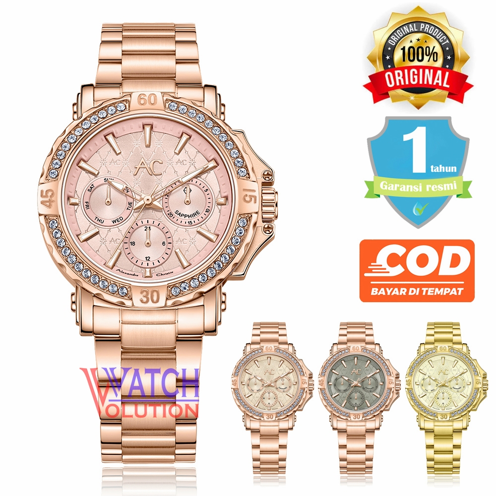 Jam Tangan Wanita Alexandre Christie AC 9205 BFB Saphire Original