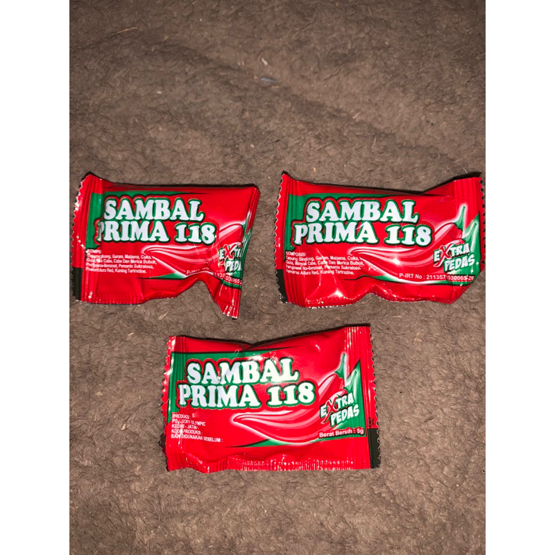 

SAOS PRIMA 118 / SAOS SAMBAL PRIMA ISI 200PCS