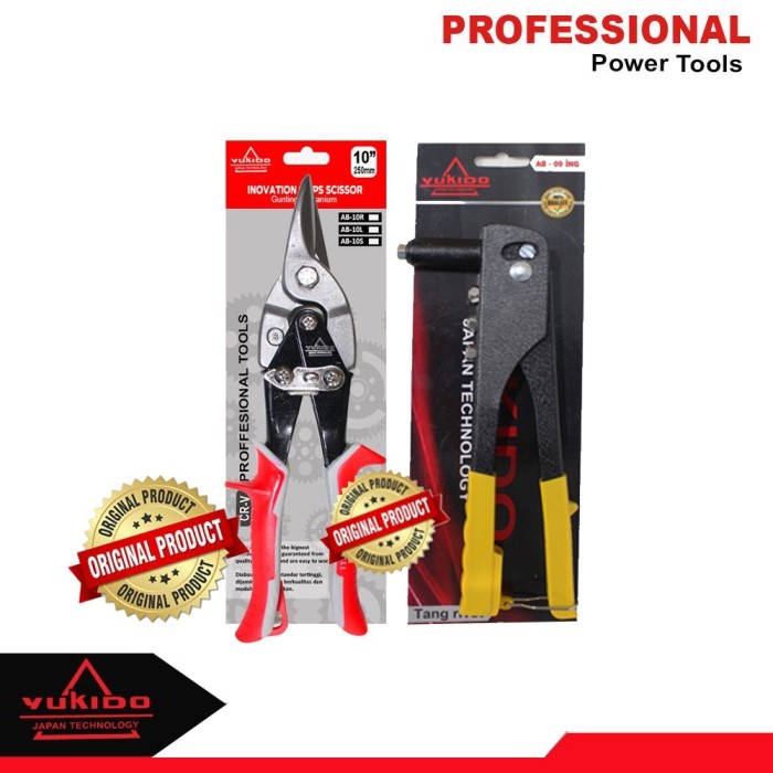 PAKET TANG RIVET YUKIDO & GUNTING BAJA HOLLO YUKIDO