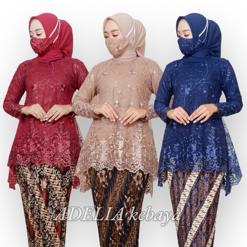 ADE> KEBAYA MIKHA 2 - STELAN KEBAYA BLOUSE CANTIK - MODEL BAJU KEBAYA KEKINIAN - KEBAYA TERLARIS / K