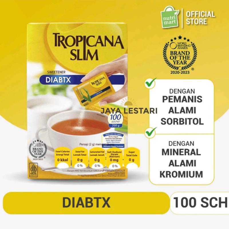 

Tropicana Slim Sweetener DIABTX (3 Ukuran)
