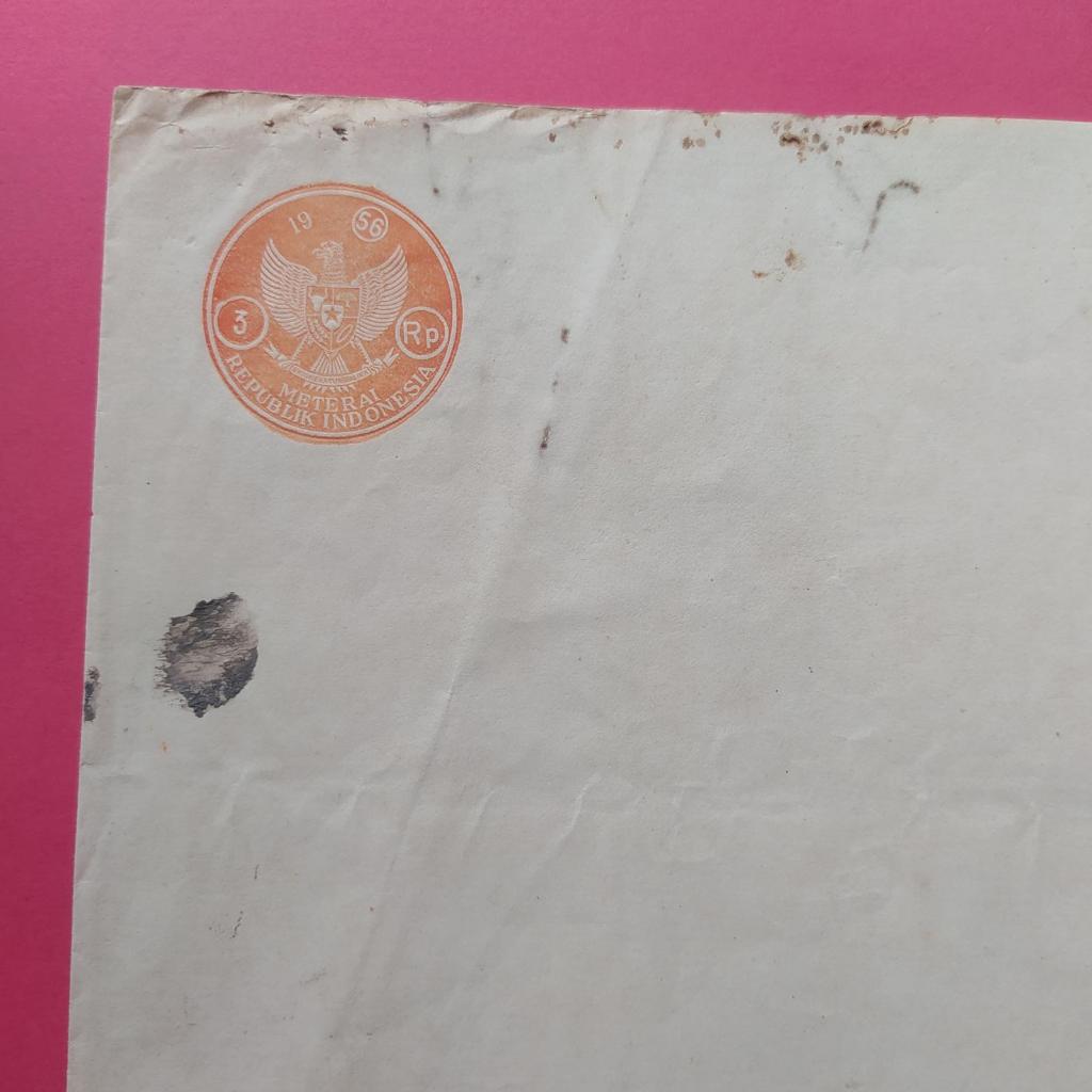 

Kertas Segel Rp 3 Tahun 1956 Double