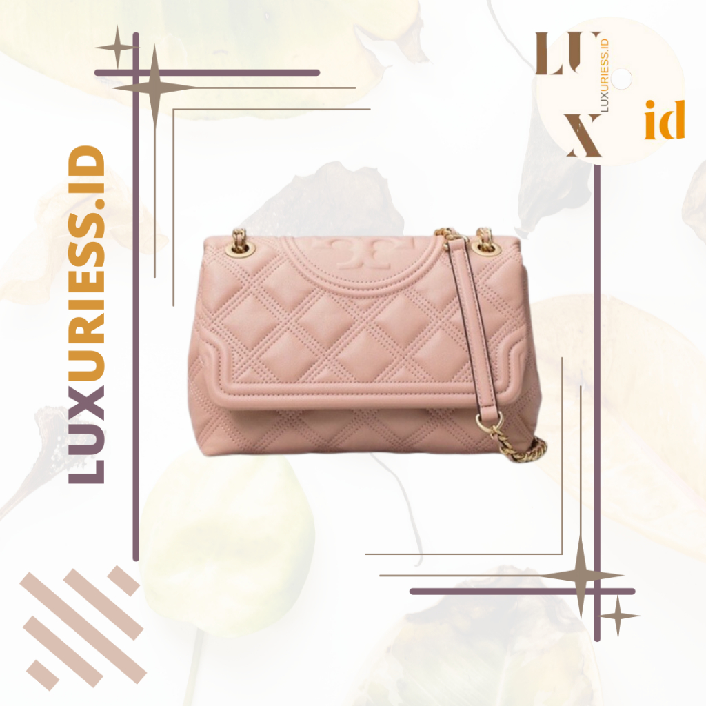 TORY BURCH FLEMING SOFT CONVERTIBLE SHOULDER BAG PINK MOON