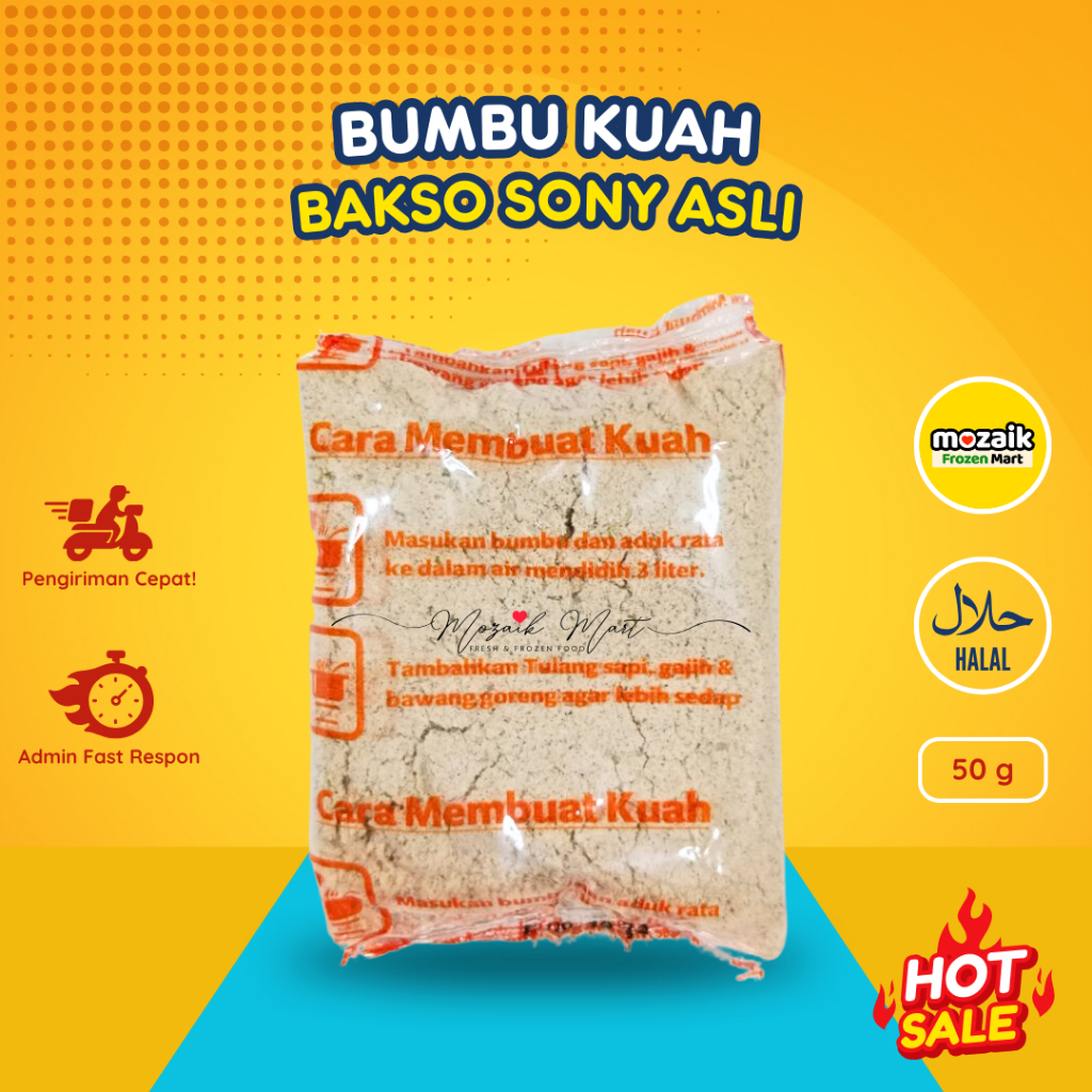 

Bumbu Bakso Sony Asli 50 gr-Bumbu Kuah Bakso Sony Lampung Original