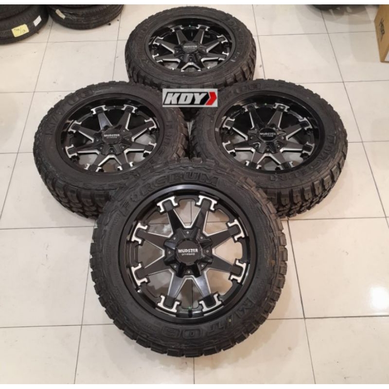 Velg Mobil Bekas Pajero MUDSTER R20 Pcd 6x139 + Ban Forceum MT08