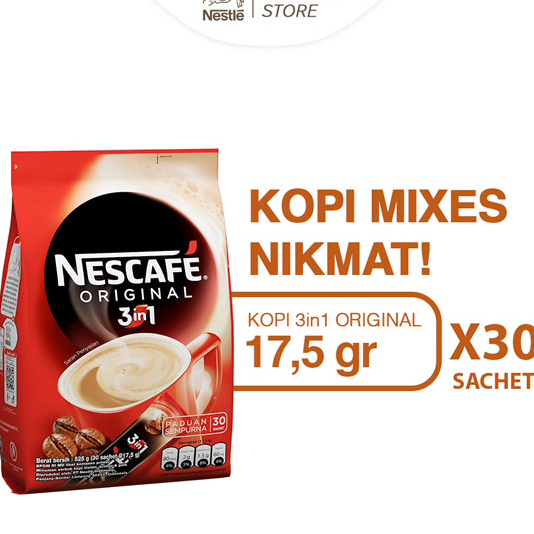 

➞✸✿ Nescafe Original 3in1 17.5gr x 30