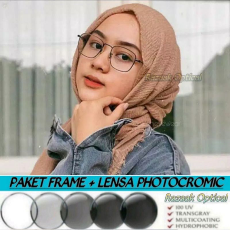 frame kacamata wanita | kacamata photocromic minus | kacamata kotak kecil | kacamata Blueray | Kacam
