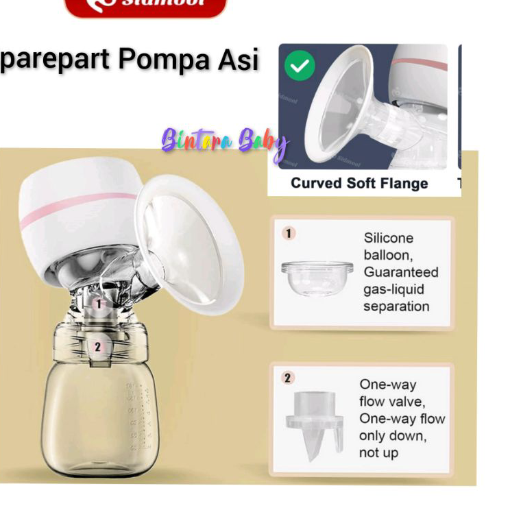 ☊✵ ORIGINAL Terjamin Cocok Sparepart Pompa Asi Sidmool Spare part Valve Corong Diafragma Electric Br