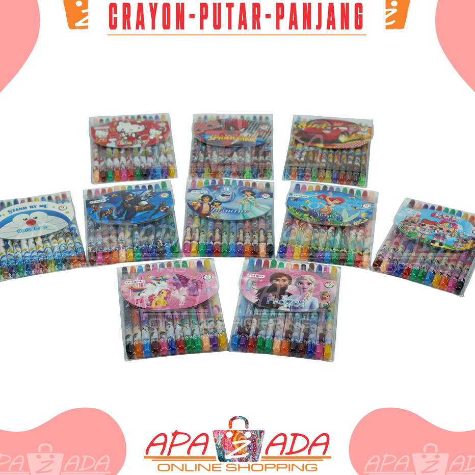 

Best Product Apazada - Crayon Putar Panjang 12 Warna / Krayon Putar / Crayon Putar Panjang 17Cm / Rolling Crayon / Twist Crayon / Oil pastel Crayon Set Murah / Crayon Anak Aman Murah Berkualitas Bisa Cod