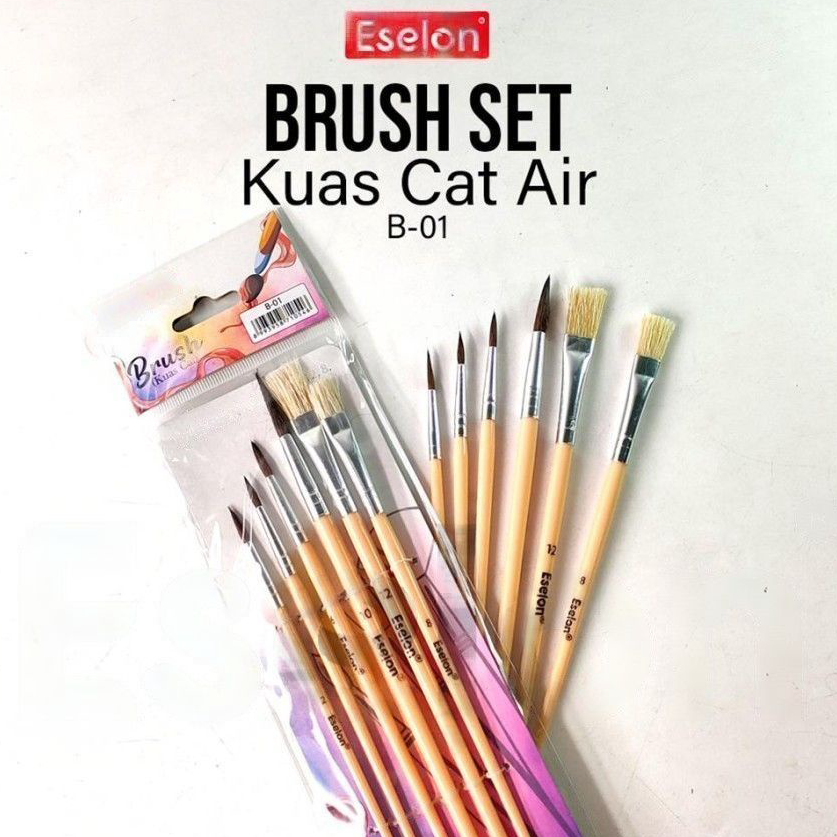 

Terlaris Kuas Lukis Cat Air Set / 1pack kuas cat air arcylic