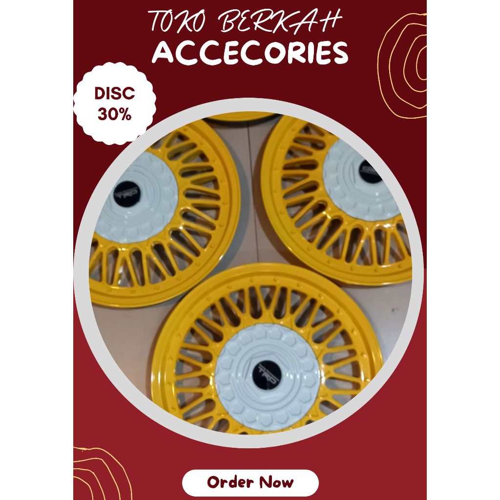 "Tutup Dop Velg Mobil Ring 13 - Dop Velg Kaleng Mobil Ring 13 - Dop Velg Mobil Ring 13 - 1 SET DOP R