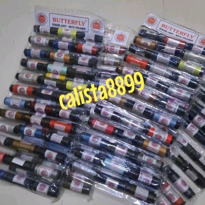 benang jahit warna 1 lembar isi 36