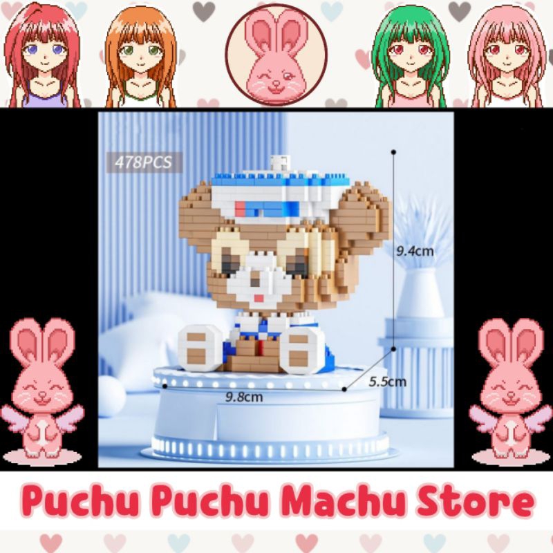 Balok Susun DUFFY Mainan Karakter Disney Block Nano Blocks 3D Edukasi DIY