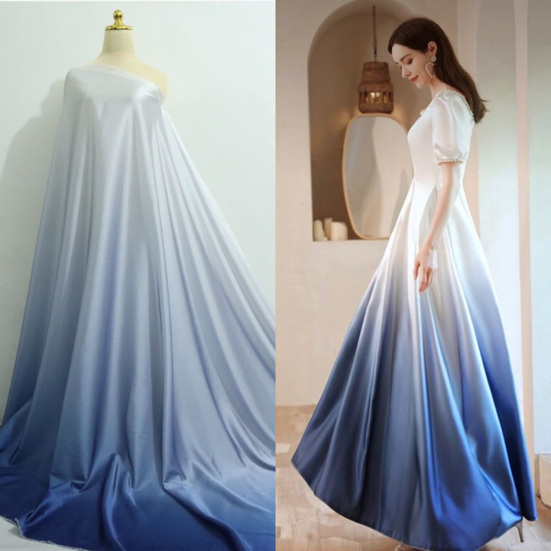 Diskont Kain Gradasi Warna Kain Polos Gradasi Kain Campur Warna Kain Bridesmaid Kain Mewah