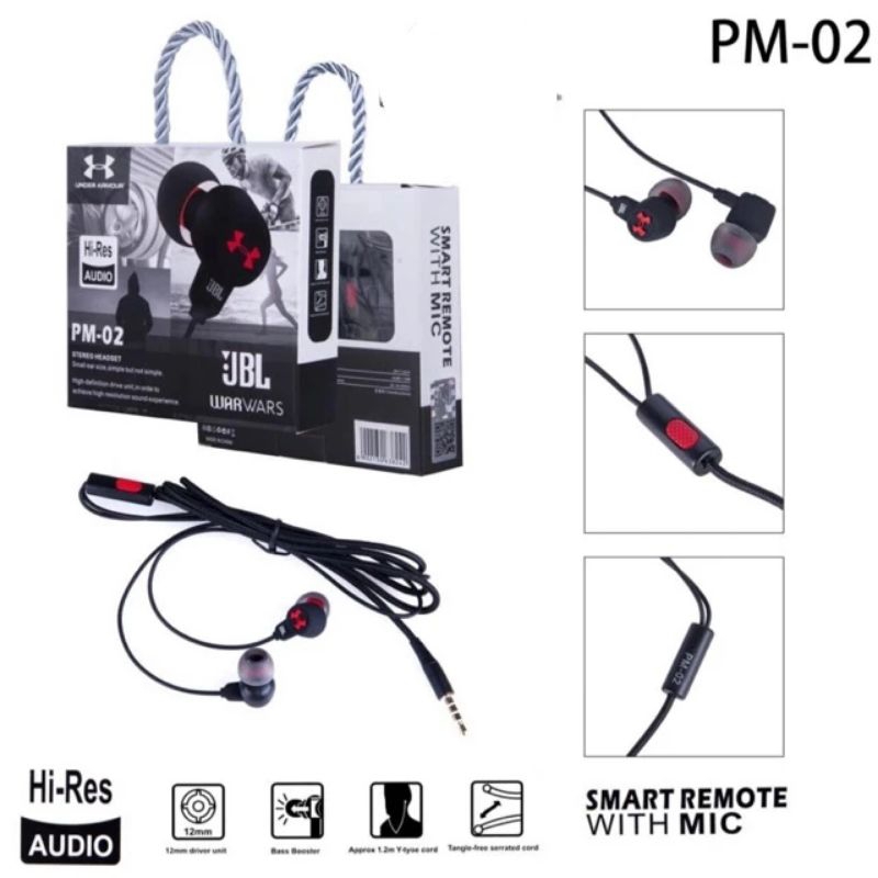 Headset Handsfree JBL PM 02 Earphone JBL PM 02 WarWars Stereo